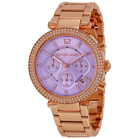 michael kors purple watch women'|Michael Kors chronograph women's watch.